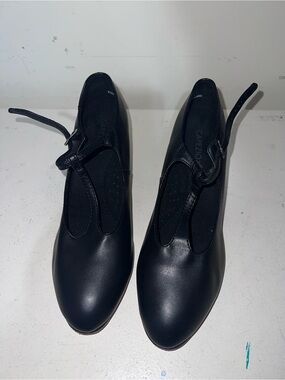 Capezio Black Leather T-Strap Women's Dance shoes